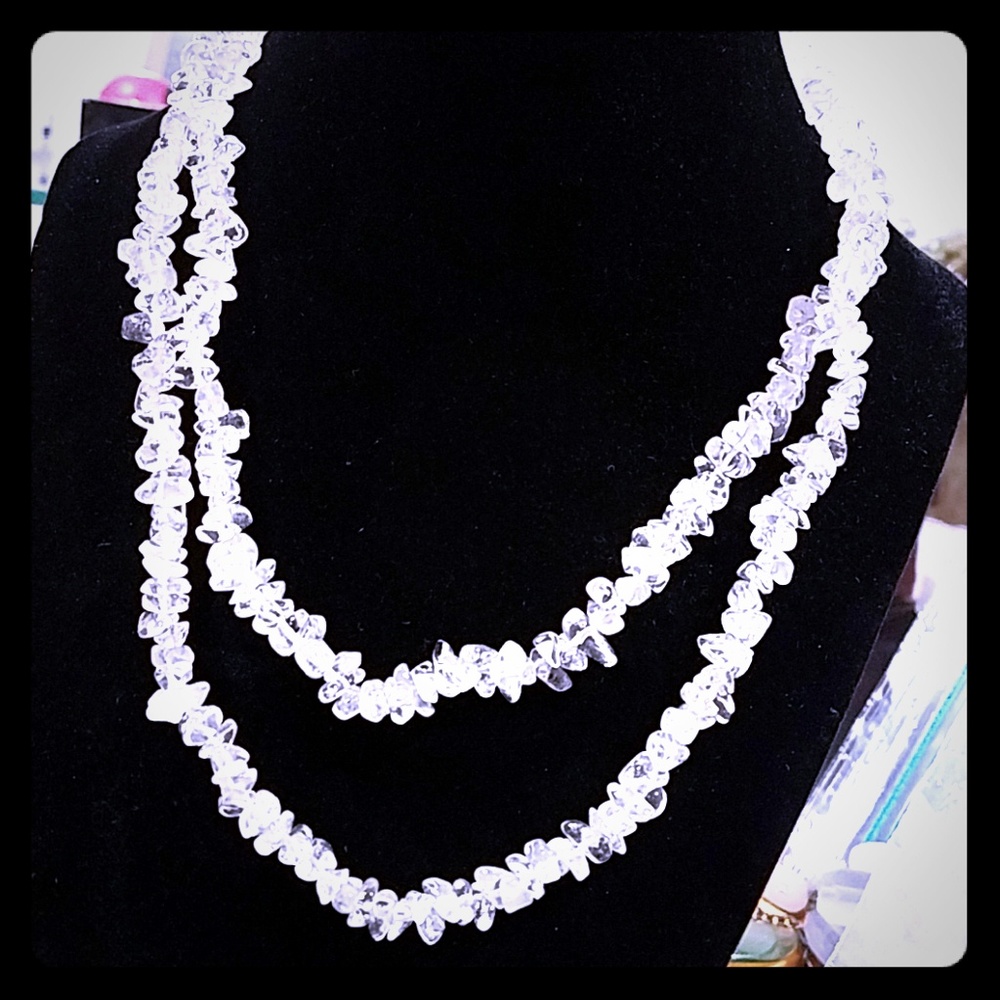 Quartz crystal necklace